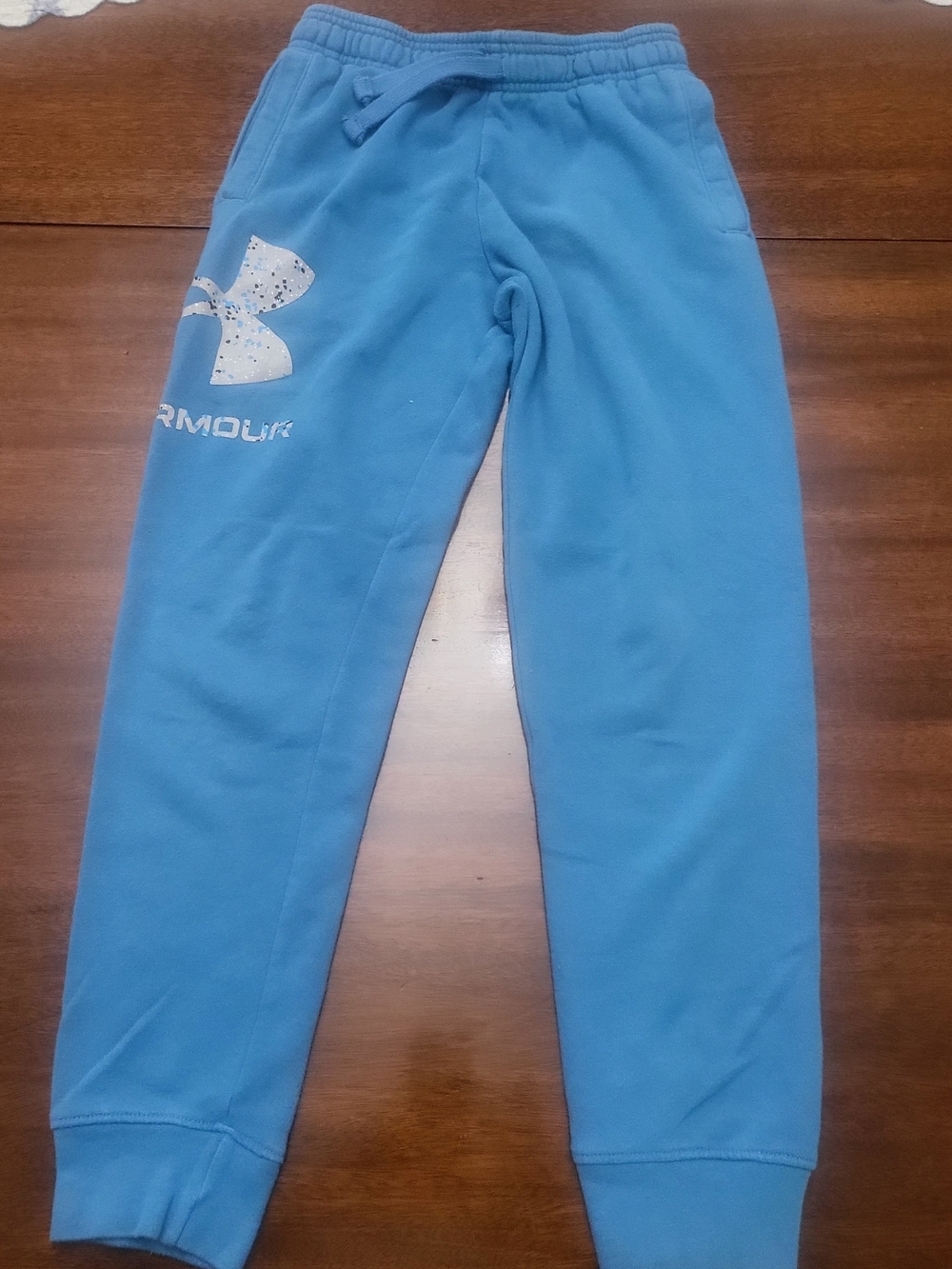 Kids Under Armour Light Blue Logo Jogger Pants